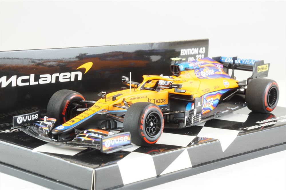 ミニチャンプス 1/43 マクラーレン MCL35M No.4 2021 F1 アブダビGP L.ノリス 完成品ミニカー 537216604