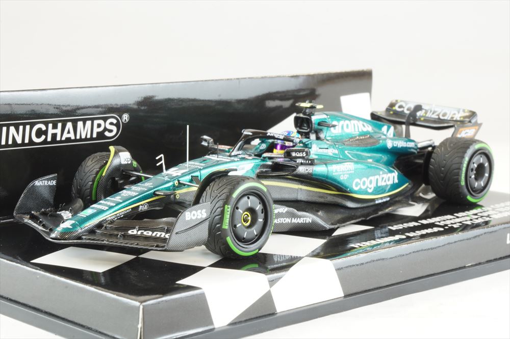 ミニチャンプス 1/43 アストンマーチン AMR23 No.14 2023 F1 モナコGP 2位 F.アロンソ 完成品ミニカー 417230714