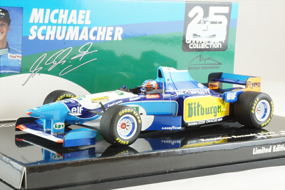 ミニチャンプス 1/43 ベネトン ルノー B195 No.1 1995 F1 モナコGP ウィナー M.シューマッハ 完成品ミニカー 517950501