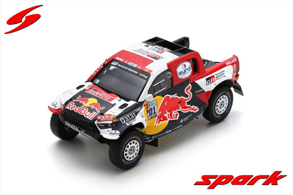 スパーク 1/43 トヨタ ハイラックス No.201 2022 ダカールラリー ウィナー N.アル-アティヤ/M.ボーメル 完成品ミニカー S5870