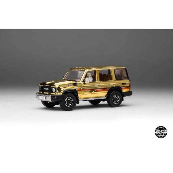 ゲインコーププロダクツ 1/64 トヨタ 地べたクルーザー 70 アラブ致しかた Gold Edition DiecastTalk特注品 為し終わる品ミニカー DTGSPC8 おもちゃ-ミニカー・トイカー-乗り物のおもちゃ