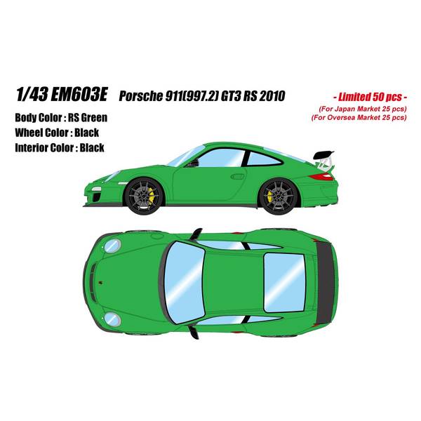 アイドロン 1/43 ポルシェ 911 997.2 GT3 RS 2010 RS グリーン 完成品ミニカー EM603E