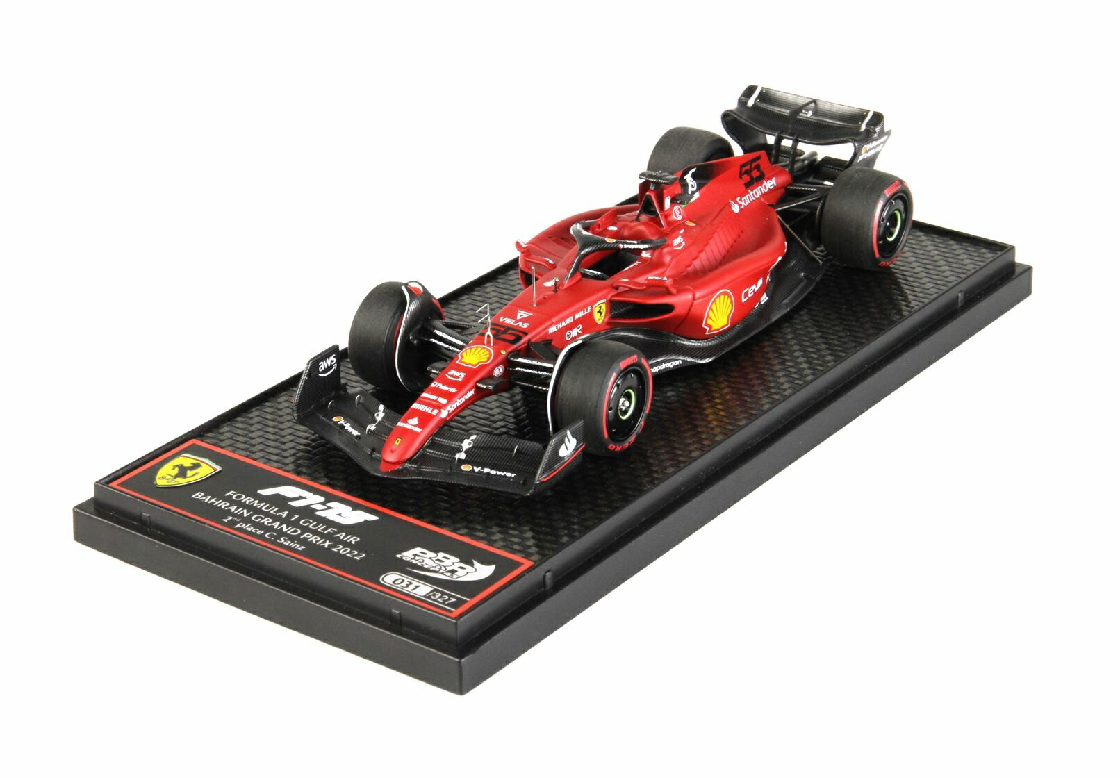 楽天市場】ミニカー 1/43 SフェラーリF1-75 2022 ＃55 サインツ