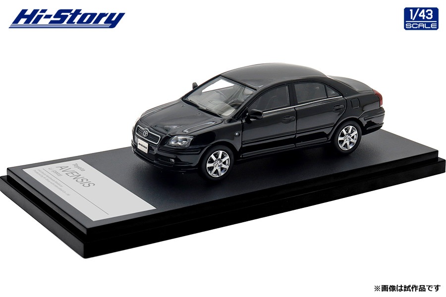ハイストーリー 1/43 トヨタ アベンシス Li 2003 ブラックマイカ 完成品ミニカー HS504BK