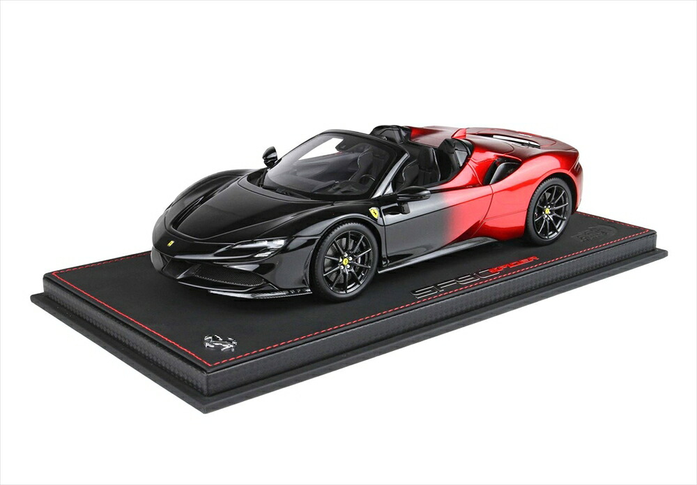 BBR 1/18 フェラーリ SF90 スパイダー マグナレッド/ブラック ディスプレイケース付属 完成品ミニカー P18194RBD|ポストホビーミニカーショップ