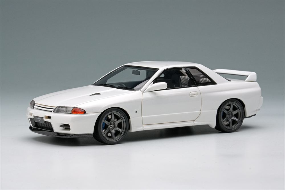 アイドロン 1/43 ニッサン BUILT BY LEGENDS マインズ 視水平線 GT-R BNR32 シラナミホワイト 成し遂げる品ミニカー EM679A