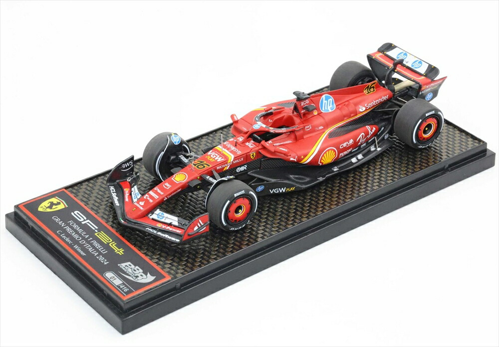 BBR 1/43 フェラーリ SF24 No.16 2024 F1 イタリアGP ウィナー C.ルクレール 完成品ミニカー BBRC307A