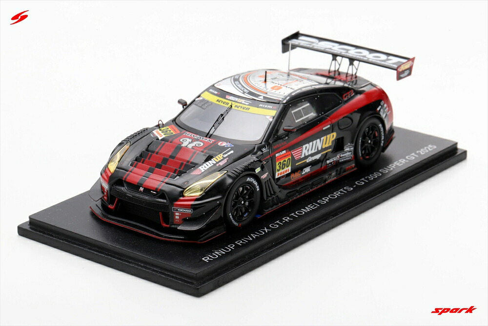 スパーク 1/43 RUNUP RIVAUX GT-R No.360 TOMEI SPORTS 2025 GT300 スーパーGT 青木孝行/荒川麟 完成品ミニカー 43SGT25360