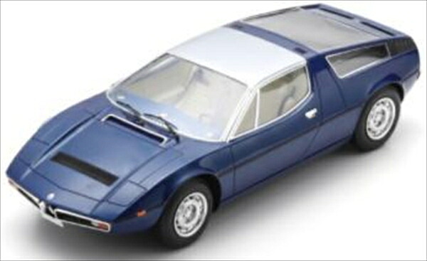【6月予約】スパーク 1/18 Maserati Bora 1971 - Dark Blue 完成品ミニカー 18S1227