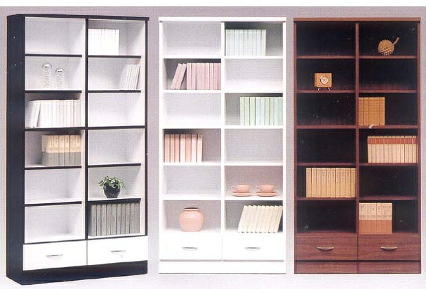 【お手頃プライスの書棚！！】【スペースを有効活用♪】 本棚 飾り棚 ビック オープン書棚（BK・WH・BR）