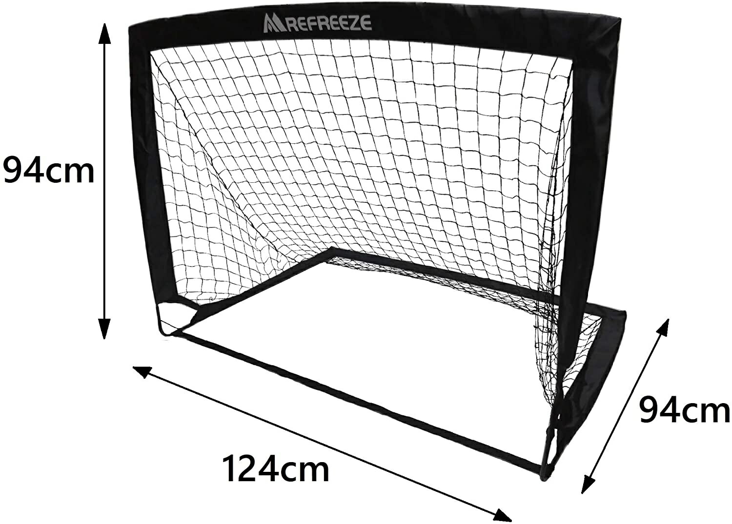 楽天市場 Refreeze リフリーズ 選べる3カラー 折りたたみ ミニサッカーゴール 2個セット ブラック 収納バッグ付き ポータブル ポップアップ サッカー フットサル ゲーム 対戦 練習 トレーニング Refreeze 楽天市場店