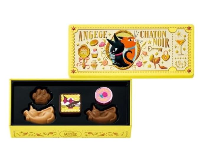 2026】ゴンチャロフ アンジュジュC (5個入り)×1缶 猫チョコ 手提げ袋