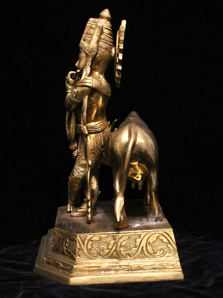 ゴッホ 星月夜 クリシュナ神・神仏像（真鍮製）(仏像) 恋愛・愛情の