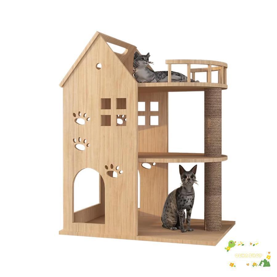 キャットタワー 木製 猫高閣 木製 突っ張り 大型猫用 多頭飼い 澄み切った恒星船 生まれながらサイザル麻紐 爪とぎ キャットツリ 見晴台 ねこ住み家 洗い濯ぎ飾り気の無い お取りつくろう飾り気の無い父の日
