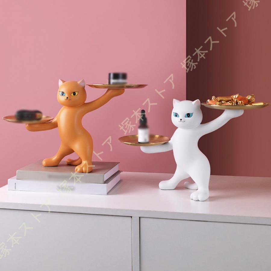 楽天市場】猫 おしゃれ 玄関 トレイ 飾り 置物 樹脂 収納 小物 可愛い