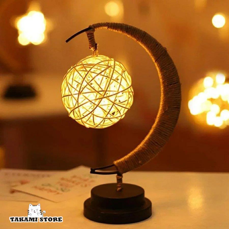 楽天市場】月ライト 星ランプ LED テーブルライト 卓上ライト 籐ボール