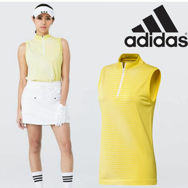 アディダス ゴルフ 2022年秋冬モデル レディース ＰＲＩＭＥＫＮＩＴ グラデーション ノースリーブシャツ V9123adidas golf シャツ  ゴルフウエア 【国産】