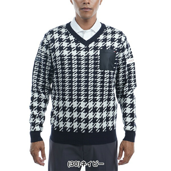 楽天市場】トミー ヒルフィガー ゴルフ 長袖 千鳥チェック柄 Vネック
