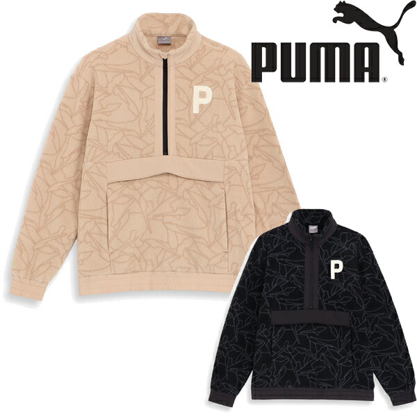 未使用2.4万 プーマ ゴルフ プリント フリース ジャケット M ハーフジップ 未使用2.4万 プーマ ゴルフ プリント フリース ジャケット M ハーフ