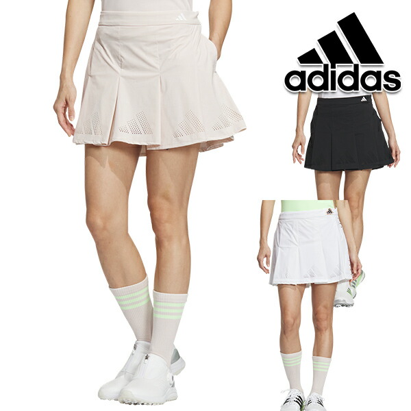 【特価】アディダスゴルフ 春夏ひな形 レディース BOSロゴタイプ パンチング 太陽フレアスコート IKJ57 adidas golf 【24】