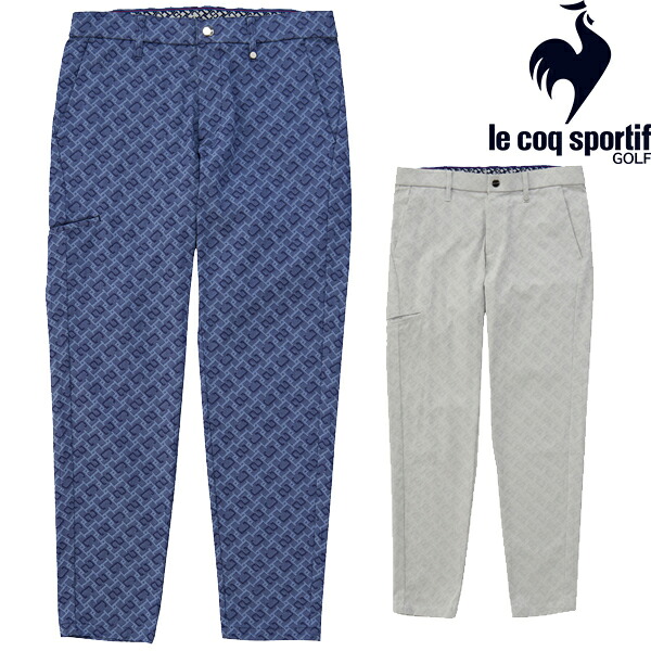 【特価】ルコック 春夏モデル メンズ 【RIJOUME】ロゴ総柄 ジャガード パンツ QGMXJD11【24】le coq sportif [ルコックスポルティフ]｜パワーゴルフ（PowerGolf）
