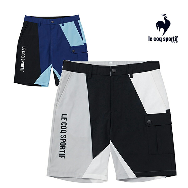 【特価】ルコック 春夏モデル メンズ 【RIJOUME】フレンチボーダー柄 ショートパンツ QGMXJD60【24】le coq sportif [ルコックスポルティフ]｜パワーゴルフ（PowerGolf）