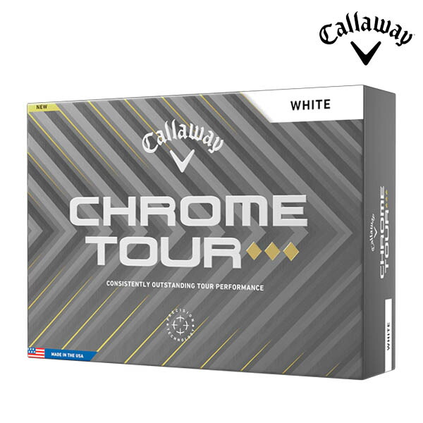 Callaway Chrome Tour ゴルフボール 12個入り2箱 キャロウェイ（Callaway） CHROME TOUR X ボール ホワイト 1
