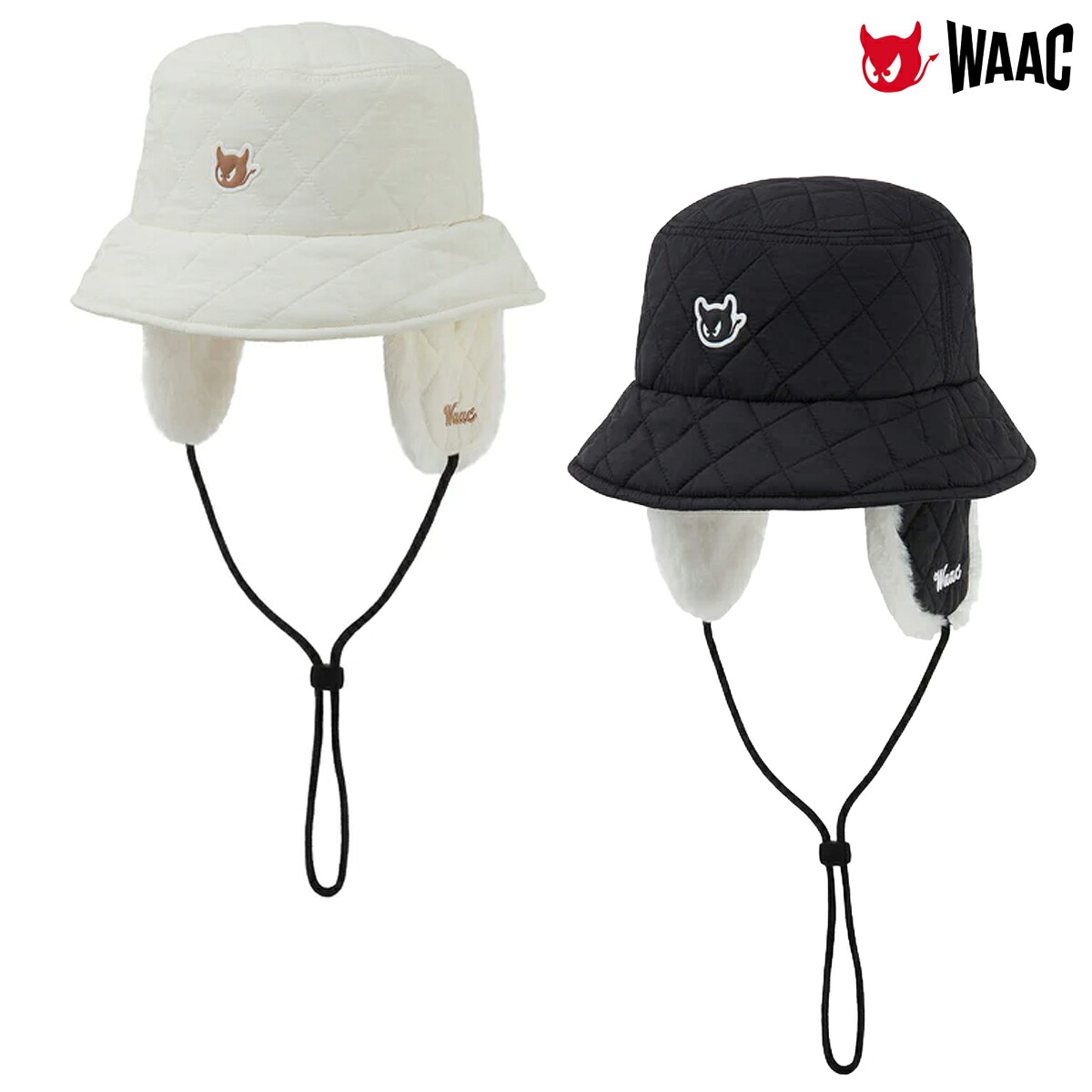 WAAC 2025年秋冬モデル ユニセックス 耳当て付き 中綿 バケットハット 072254833【25】｜パワーゴルフ（PowerGolf） 12,045円