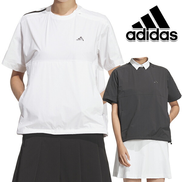 アディダス 2026年春夏モデル レディース adidas 撥水 プルオーバー 半袖ジャケット uu012 【26SS】