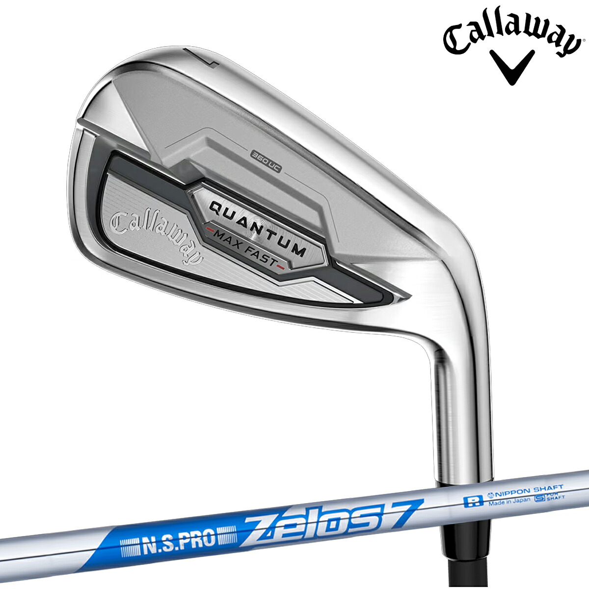 キャロウェイゴルフ メンズ クアンタム QUANTUM MAX FAST アイアン 単品（＃5、6、GW、SW） NS PRO ZELOS 7 スチールシャフト【26SS】｜パワーゴルフ（PowerGolf）