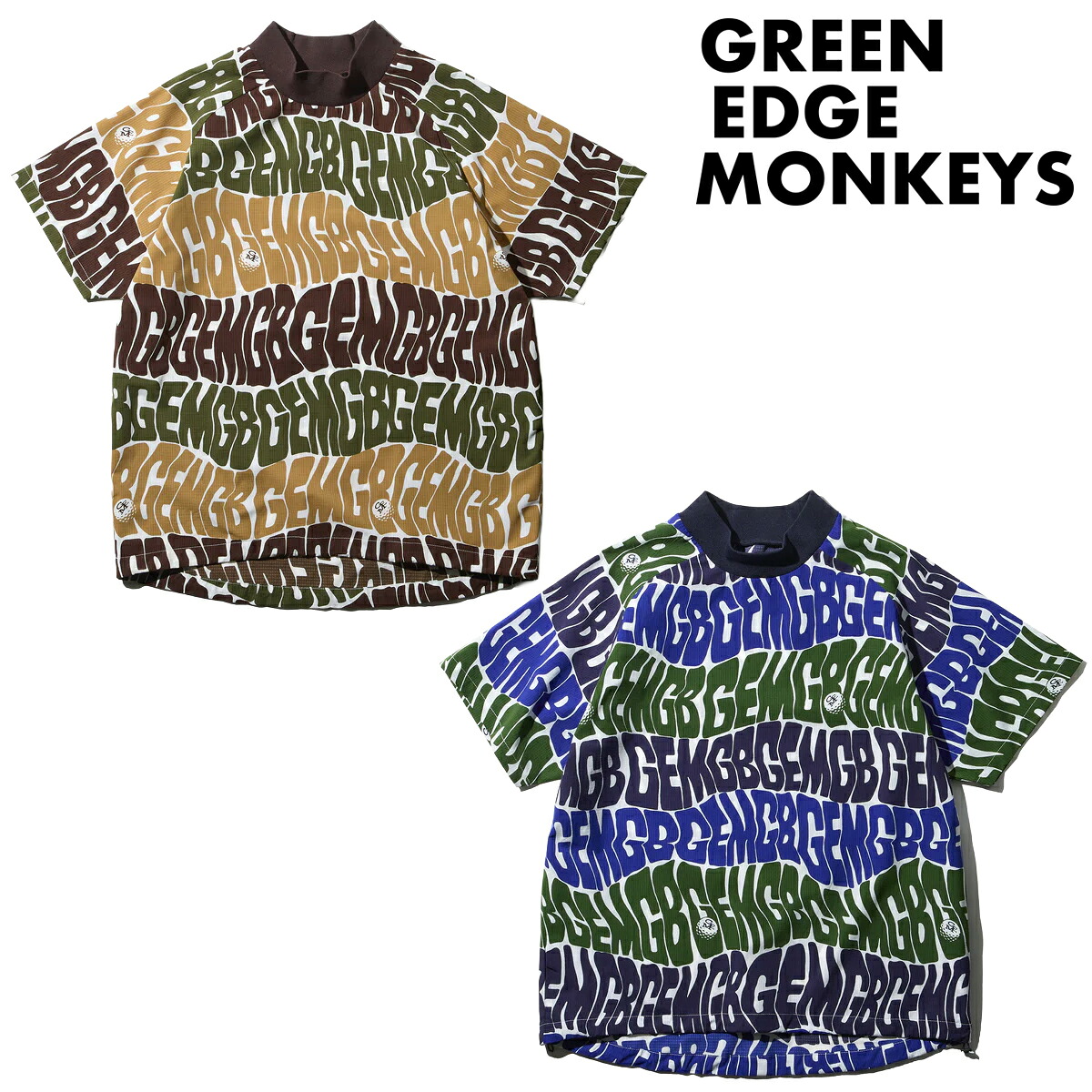 グリーンエッジモンキーズ 2026年春夏モデル メンズ Original print mock neck プリント オーバーサイズ 半袖 モックネックシャツ 60353010【26SS】