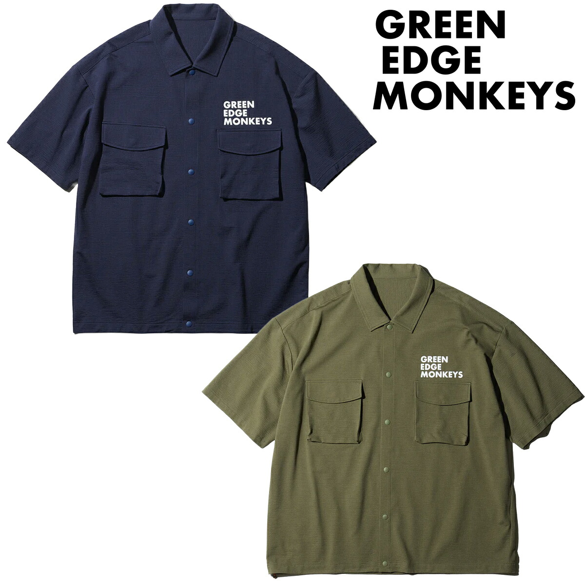 グリーンエッジモンキーズ 2026年春夏ひな型 メンズ Knit soccer Shirt 編み物蹴球 半袖プルオーバー 60358001【26SS】