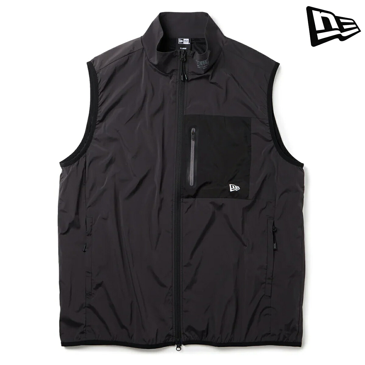 ニューエラ 2026年春夏モデル メンズ GF WOVEN FULL ZIP VEST OL NE BLK ベスト 14859895【26SS】