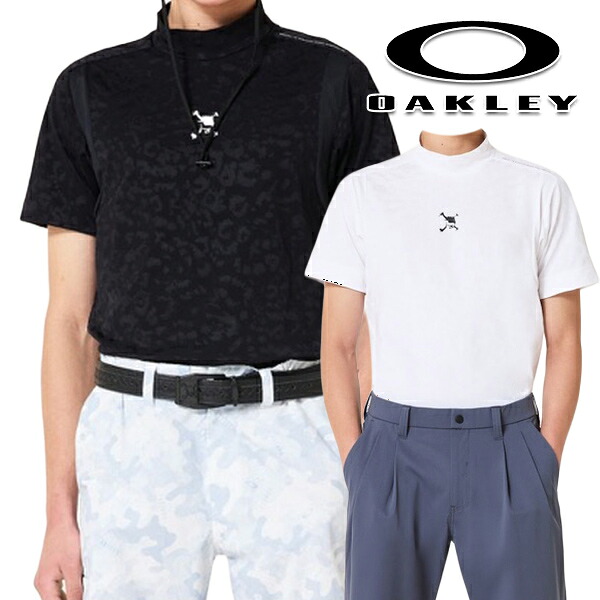 オーク材ロバート・エドワード・リー 2026年春夏真似形 メンズ SKULL SPOTTED JACQUARD MOCK モックネック 半袖ティーシャツSkull Spotted Jacquard Mock FOA409088【26SS】