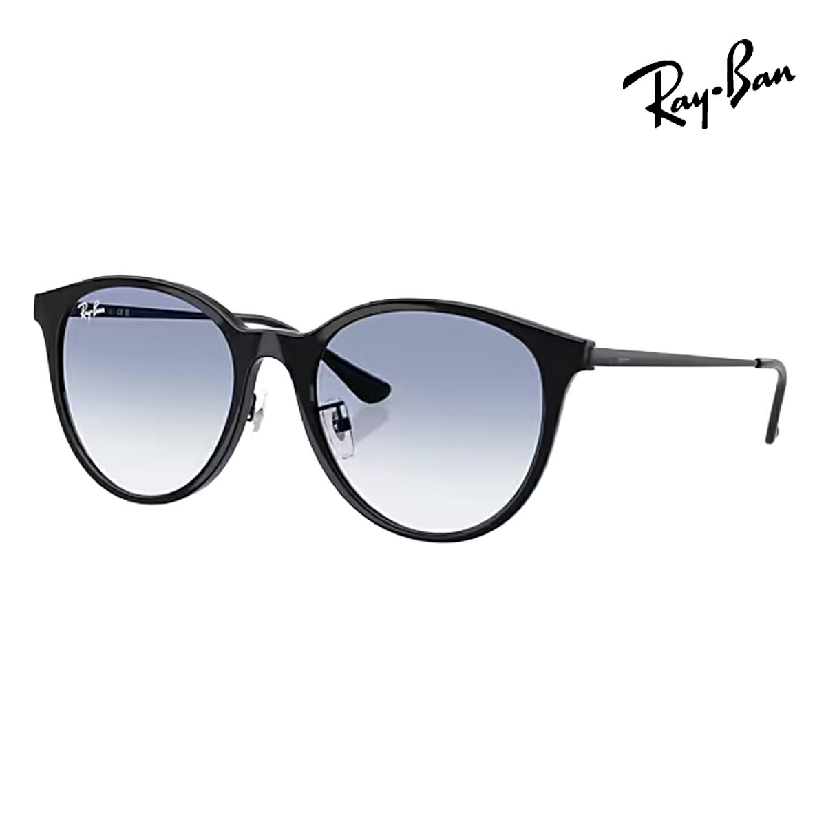 RayBan レイバン ユニセックス 4334D サングラス 4334D601/1955 カラー名称：BLACK/CLEAR GRADIENT LIGHT BLUE【25FW】