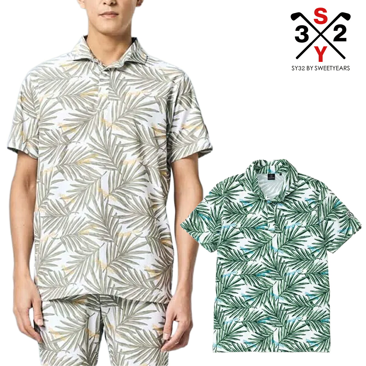 SY32 2026年春夏モデル メンズ PUNCHING GRAPHIC SKIPPER POLO 半袖シャツ SYG-26S1-41【26SS】