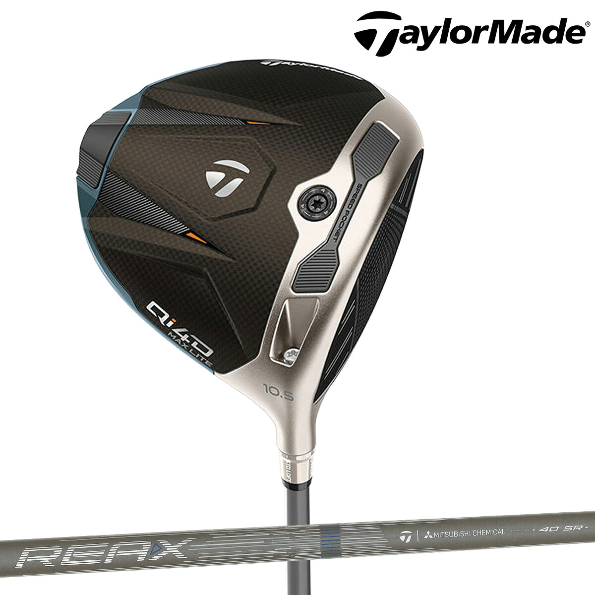 テーラーメイド メンズ Qi4D MAX LITE ドライバー REAX 40 Mid Rotation Blue カーボンシャフト【26SS】