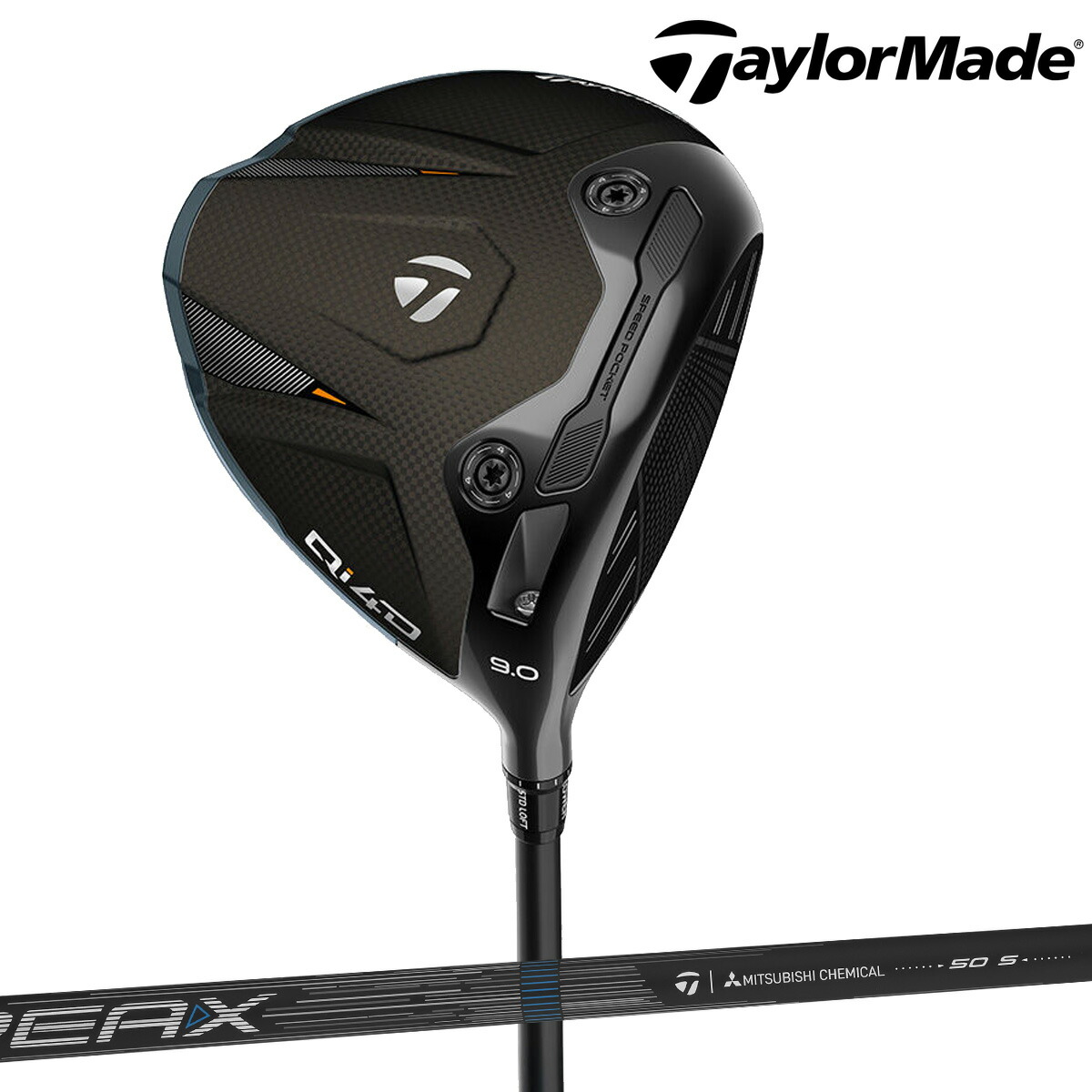 仕立て屋お手伝いさん メンズ Qi4D １番ウッド REAX 50 Mid Rotation Blue 炭素矢がら【26SS】
