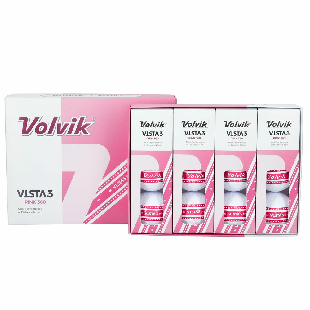 ボルビック VISTA3 PRISM Pink Stripe ゴルフボール 1ダース VV5PNA27【25FW】 5,148円