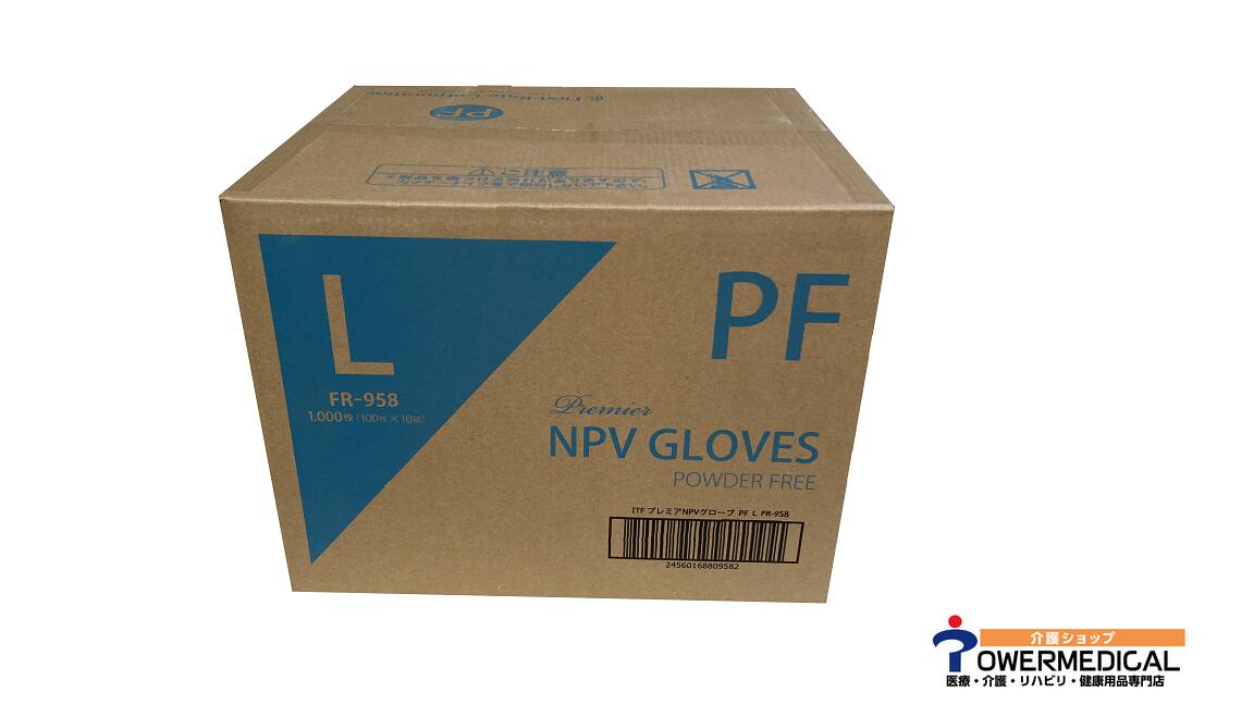 ファーストレイト FR-958 プレミアNPV プラスチックグローブ 粉無し PF あさがお Lサイズ 100枚入り 10箱 人気定番の