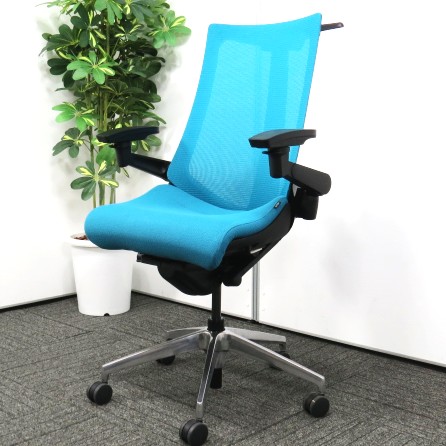 【中古】アクトチェア イトーキ KG-477JB-ZTA3 モビール肘 ハンガー 軽銀脚 Y4275