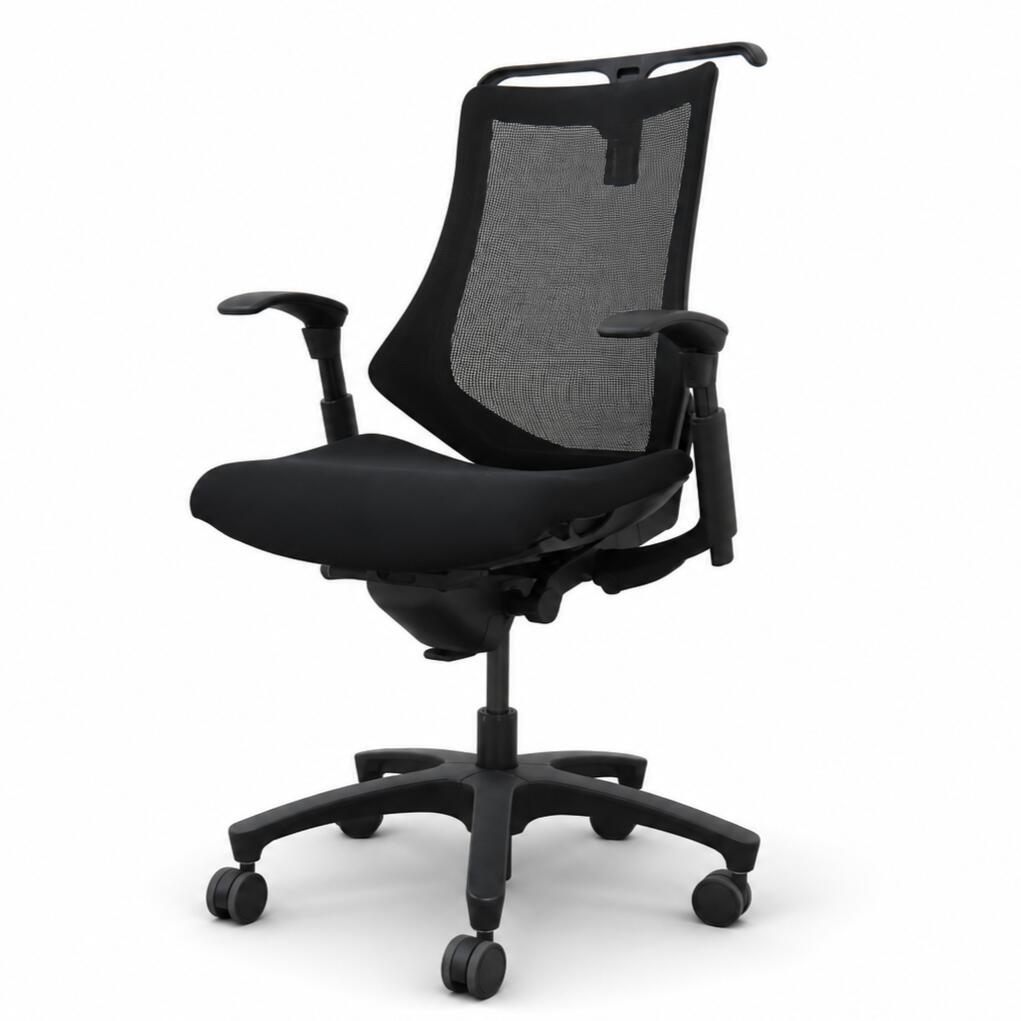 【中古】エフチェア イトーキ 可動肘 ハンガー メッシュ ハイバック KF-370JBHM-T1T1 中古オフィス家具 R5155｜中古オフィス家具のパワーオフィス 26,325円