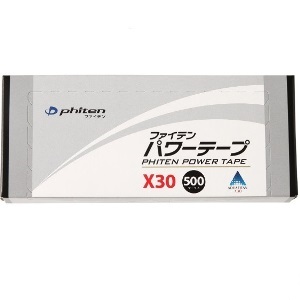 ファイテン パワーテープ X30 お徳用 500マーク入り 肩こり 肩コリ 首こり 首コリ 腰痛 ぎっくり腰 ギックリ腰 ほぐし 血行 血流 巡り 循環 リンパ 呼吸 リラックス パフォーマンスアップ 集中力 Titaniumtape Phiten マラソン 箱根駅伝 30倍濃度アクアチタン テープ面に