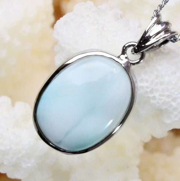 楽天市場】ラリマー ペンダントドミニカ産 オーバル ペンダント トップ