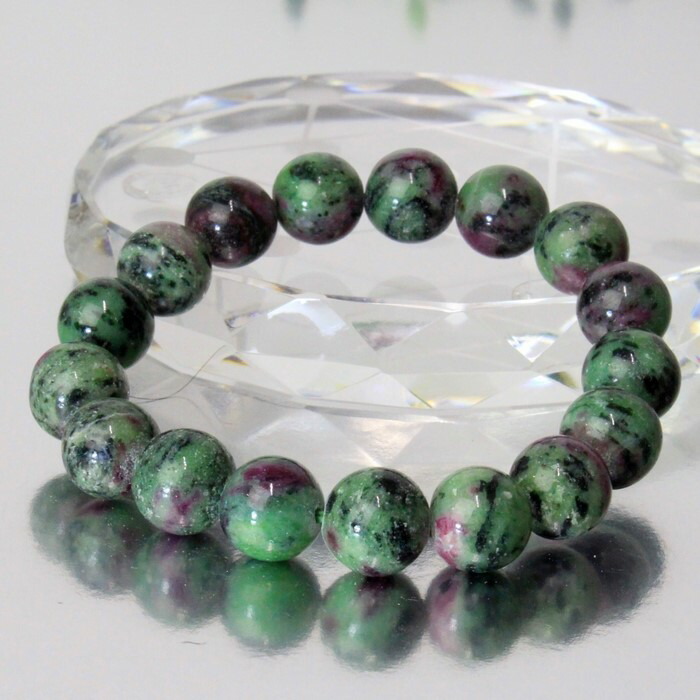 【一点物】ルビーインゾイサイト ブレスレット｜アニョライト Ruby in Zoisite ルビーインゾイサイト【ブレスレット Bangle 数珠 腕輪 ブレスレッド バングル Bracelet】メンズ Men's レディース Ladies 天然石 海外直輸入価格 ルビーインゾイサイト