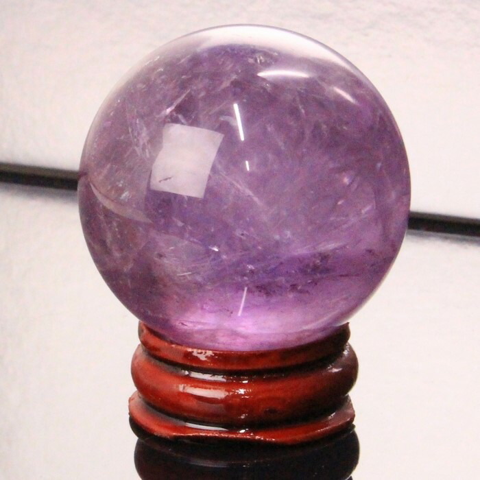 アメジスト 　紫水晶　丸玉 GOLD STONE アメジスト 紫水晶 丸玉 虹入り レインボー ブラジル