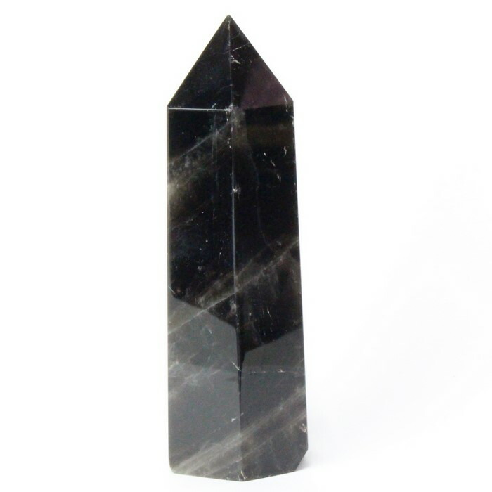 楽天市場】黒水晶 モリオン ポイント 六角柱 種類お任せ【チベット産