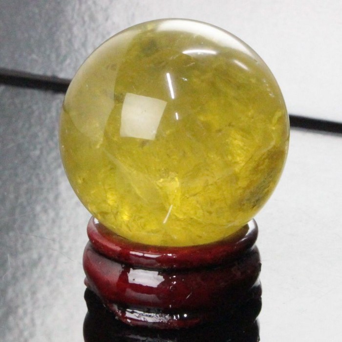 上品 シトリン 丸玉 シトリントパーズ Citrine 黄水晶 原石 幸運 金運