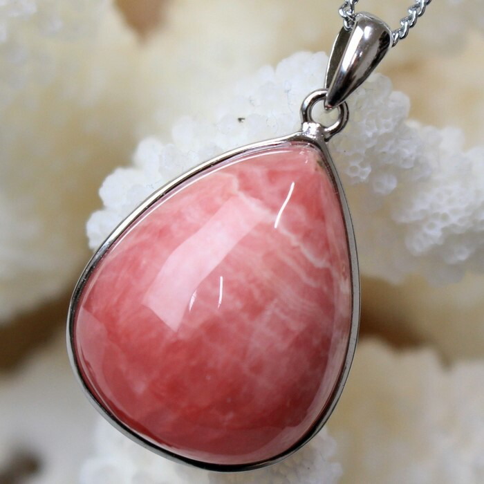 大粒 天然石 インカローズ ペンダント インカローズ Rhodochrosite ロードクロサイト ネックレス ペンダントヘッド Pendant Necklace メンズ レディース 一点物 パワーストーン インカローズ 大粒 インカローズ ペンダント 7734 厳選品質 インカローズ ネックレス