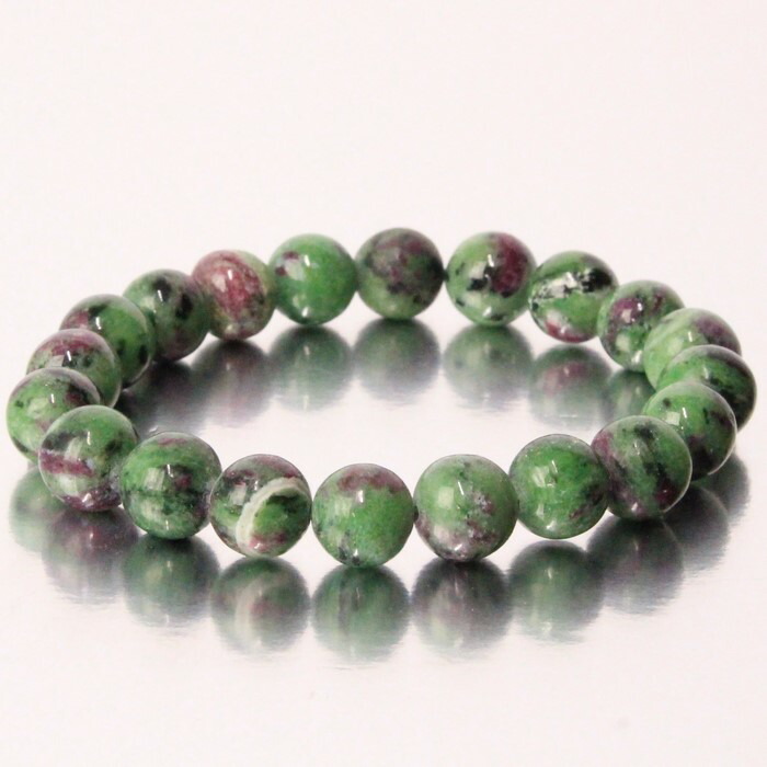 【厳選 一点物 10mm玉】ルビーインゾイサイト ブレスレット｜Ruby Zoisite アニョライト ルビー ブレスレッド Bracelet ブレス バングル 数珠 腕輪 ブレスレット Bangle｜おすすめ パワーストーン ブレスレット 天然石 人気 ルビーインゾイサイト